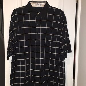 Vintage Black Check Enro Golf pocket polo shirt